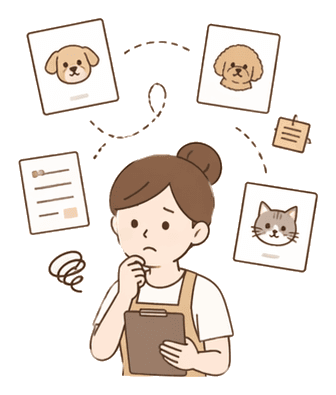 お客様情報が散らばって管理が大変